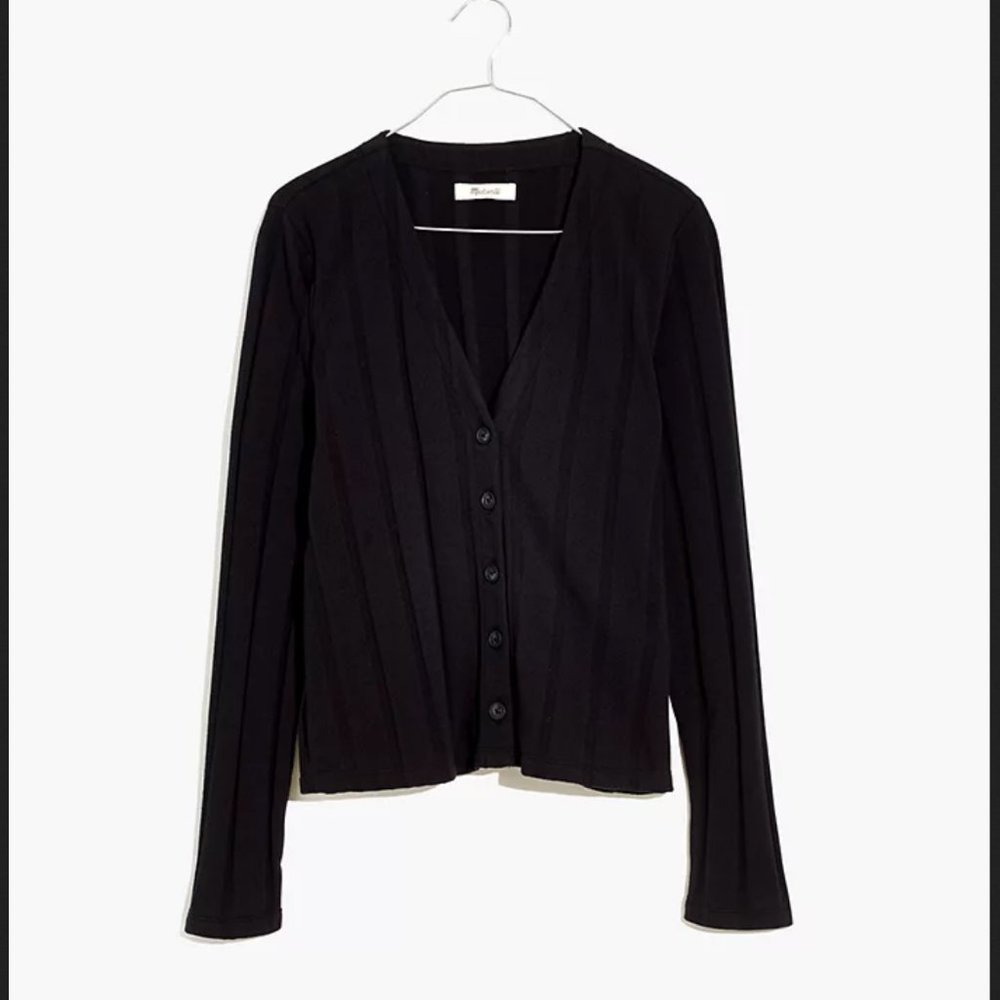 NWT Madewell Ribbed Sweater-Knit Cardigan (XXS)
